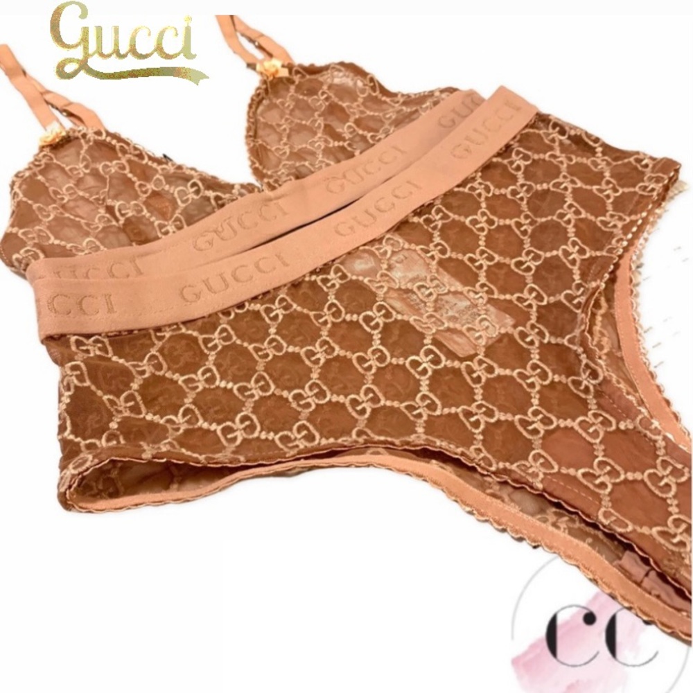 COPY - NWT ~ GUCCI Lingerie Set (in Nude) - Picture 3 of 14